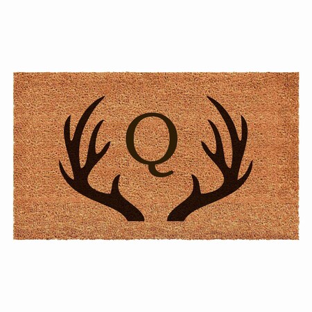 Calloway Mills Monogram Door Mat, Black, Natural, 24 in W x 48 in L 108802448Q